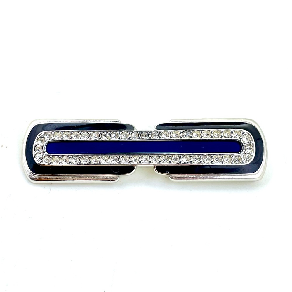VTG ART DECO MONET ENAMEL & CRYSTAL PIN